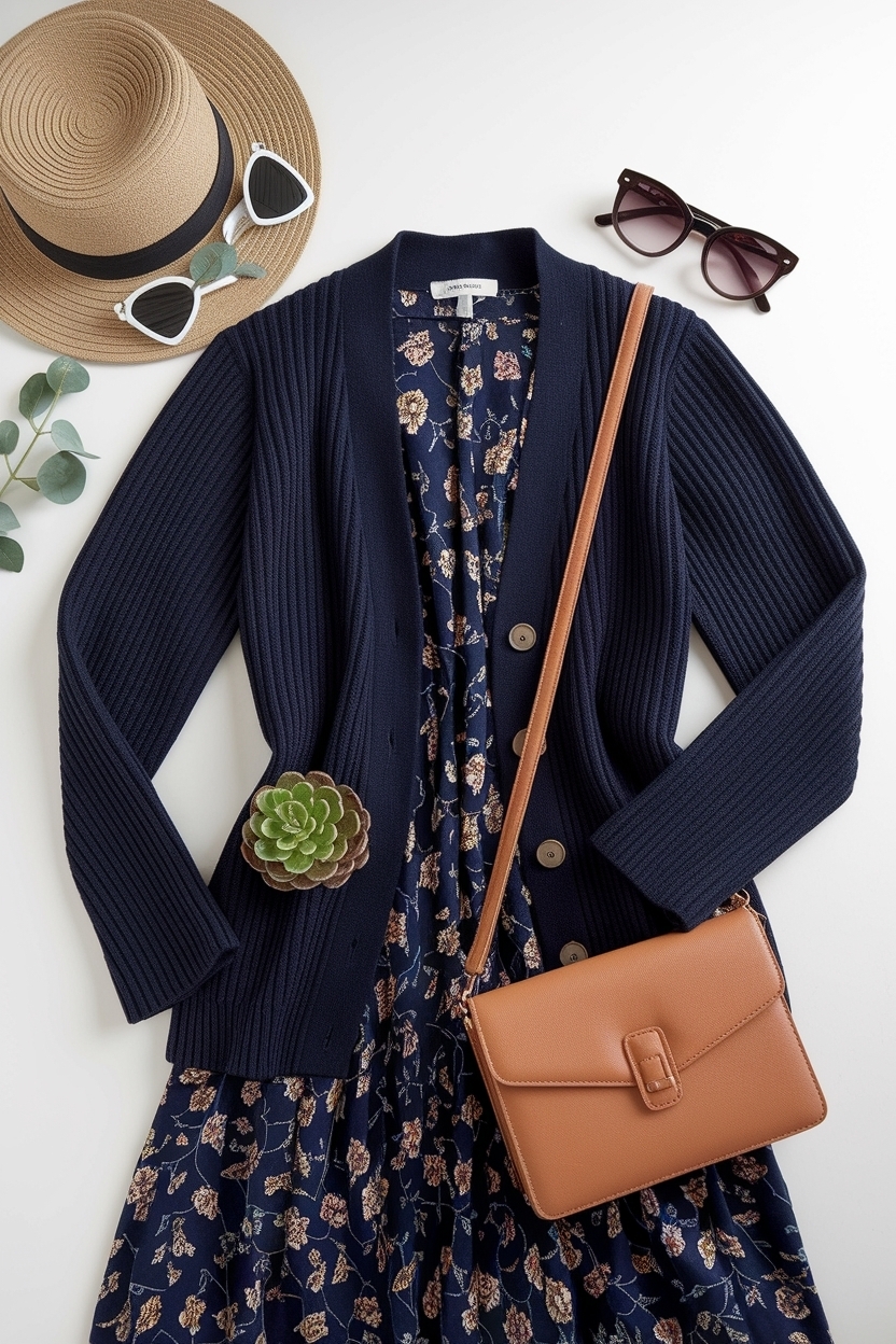 Navy Blue Cardigan Outfit for Women: Effortless Elegance outfit idea