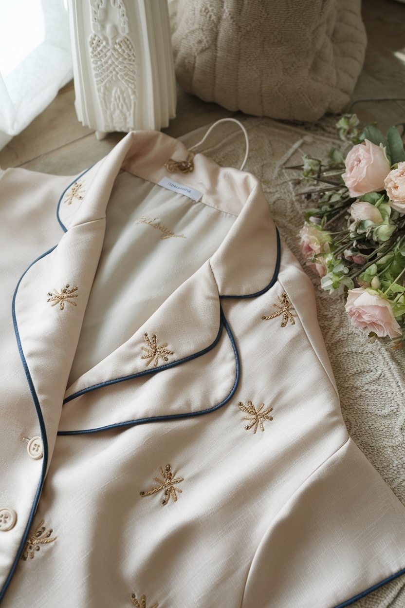Neutral Loungewear Set with Small Embroi: Comfort Meets Style outfit idea