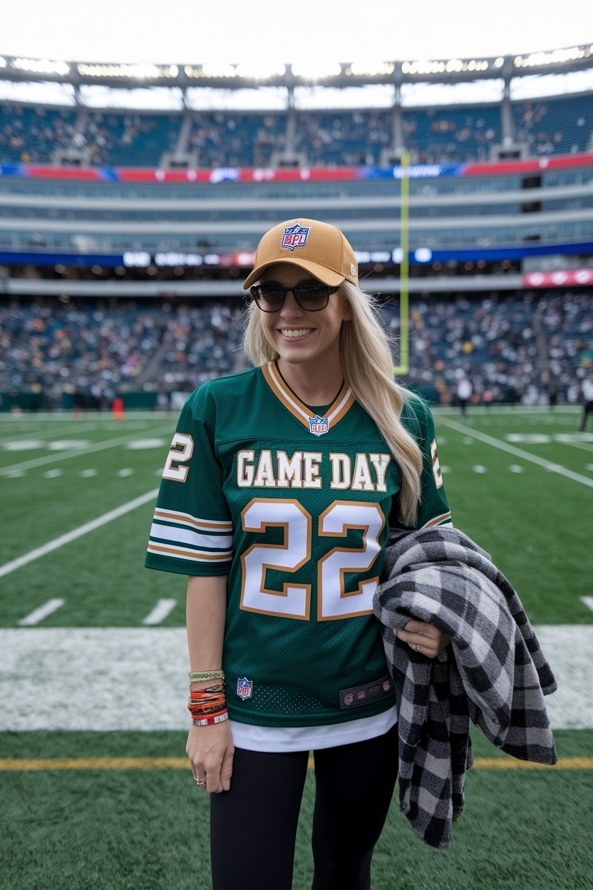 NFL Game Day Outfit Woman: Fashion Play for Game Day outfit idea