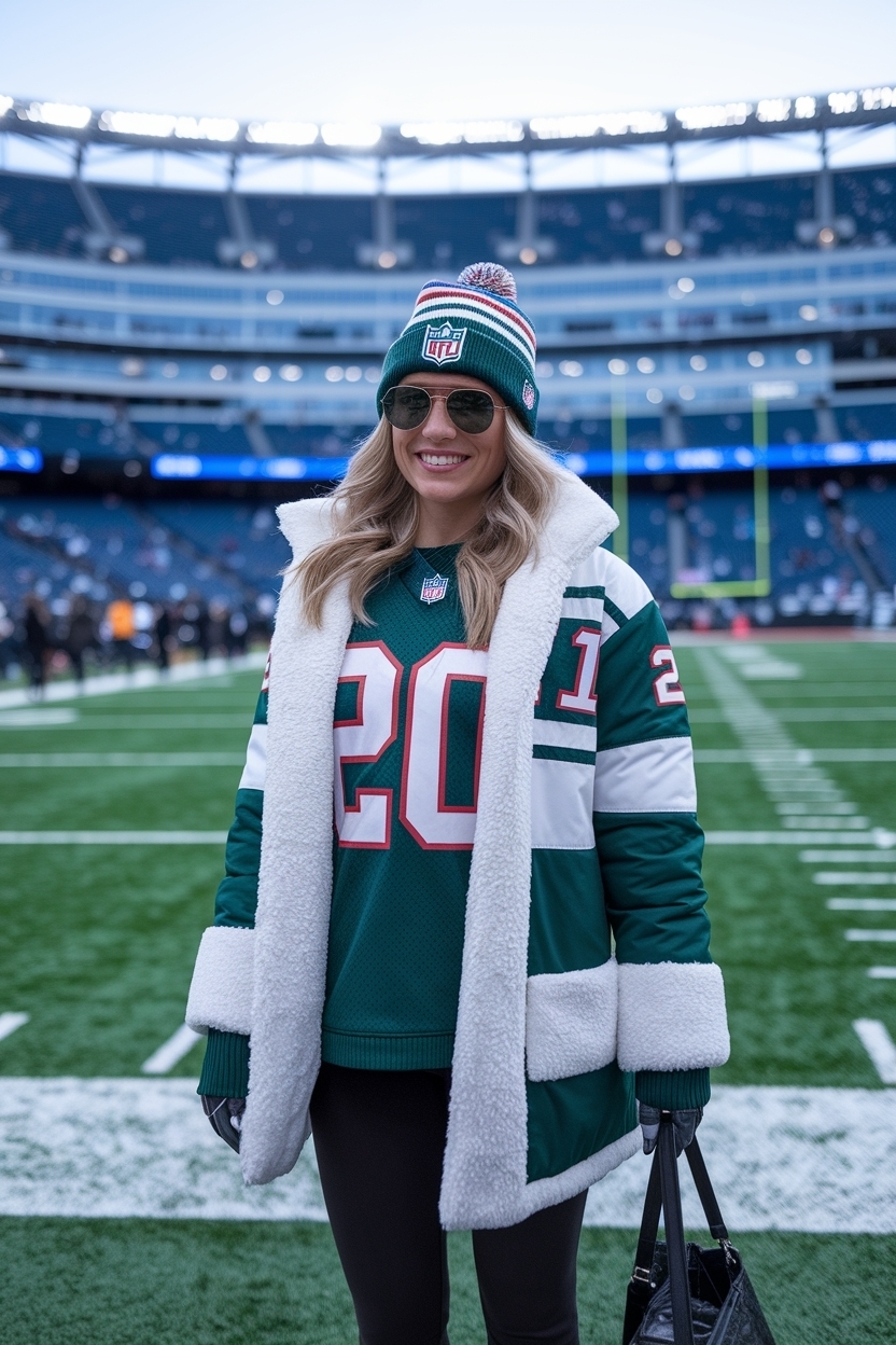 NFL Game Day Outfit Trends for Woman in Winter outfit idea