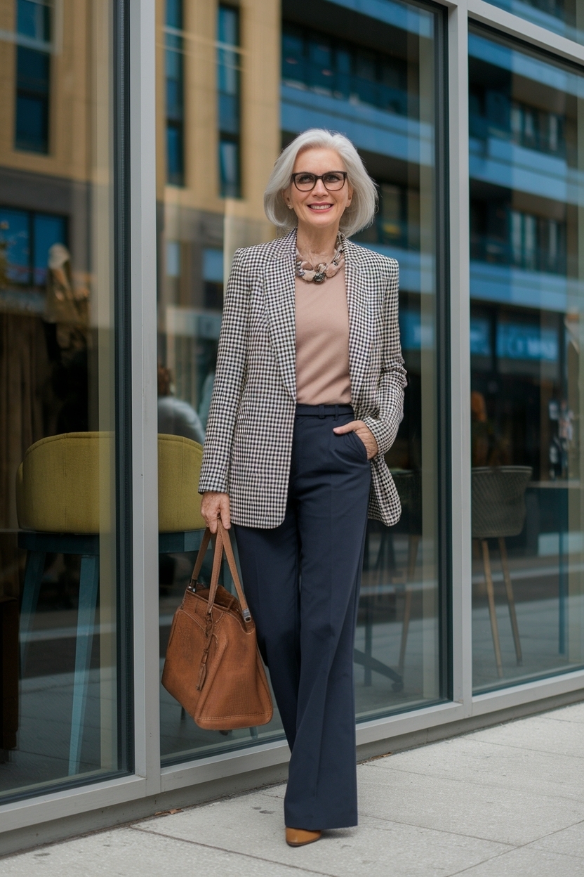 Office Outfits for Older Women Over 40: Professional Chic outfit idea