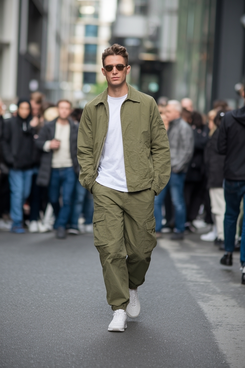 Olive Cargo Pants Outfit Men: Rugged and Refined outfit idea