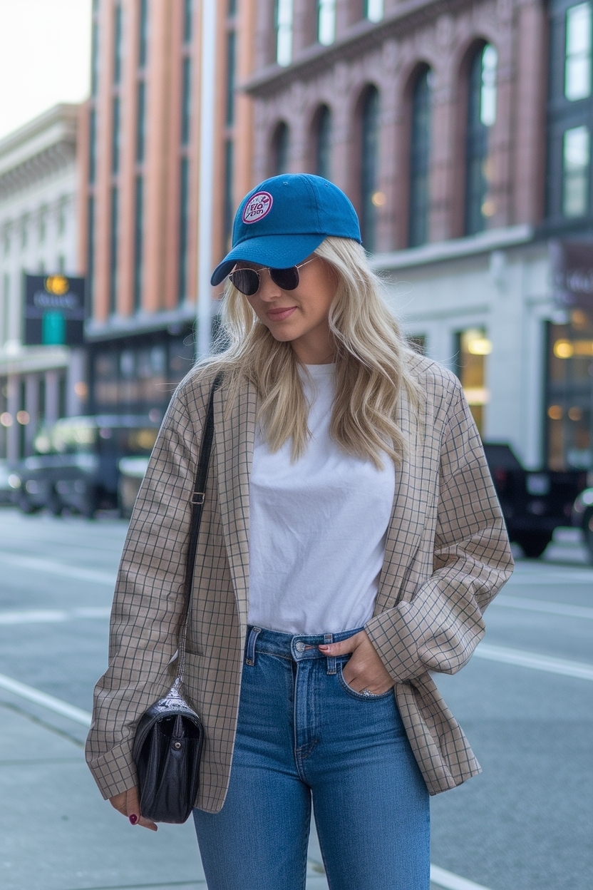 Outfit with Baseball Cap for Women: Casual and Chic outfit idea