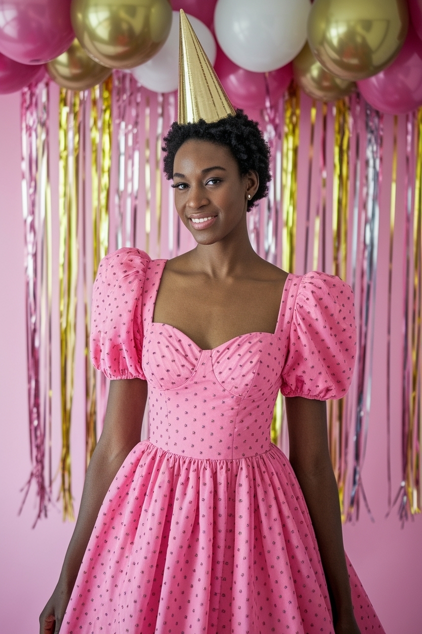 Trendy Pink Birthday Dress for Black Women to Flaunt outfit idea
