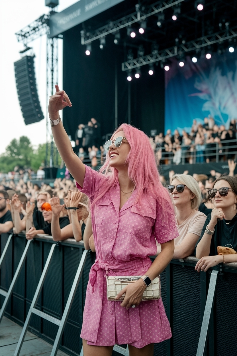 Pink Concert Outfit Ideas to Stand Out in the Crowd outfit idea