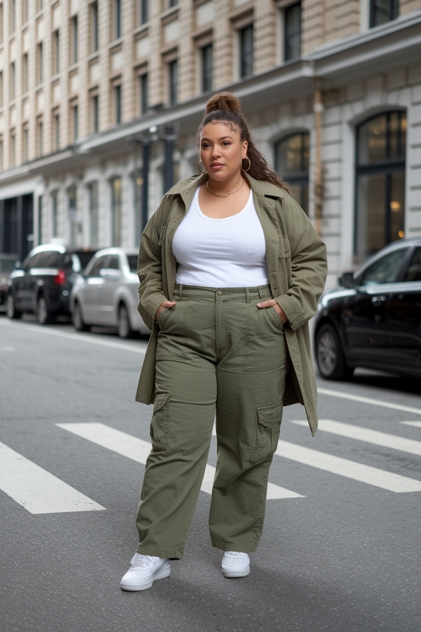 Stylish Plus Size Cargo Pants Outfit Ideas for Every Occasion outfit idea