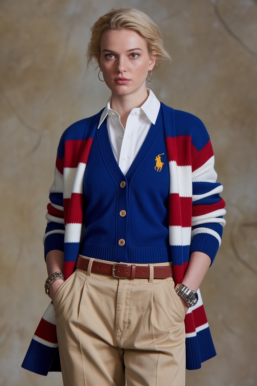 Polo Cardigan Outfit Ralph Lauren Women: Timeless Elegance outfit idea