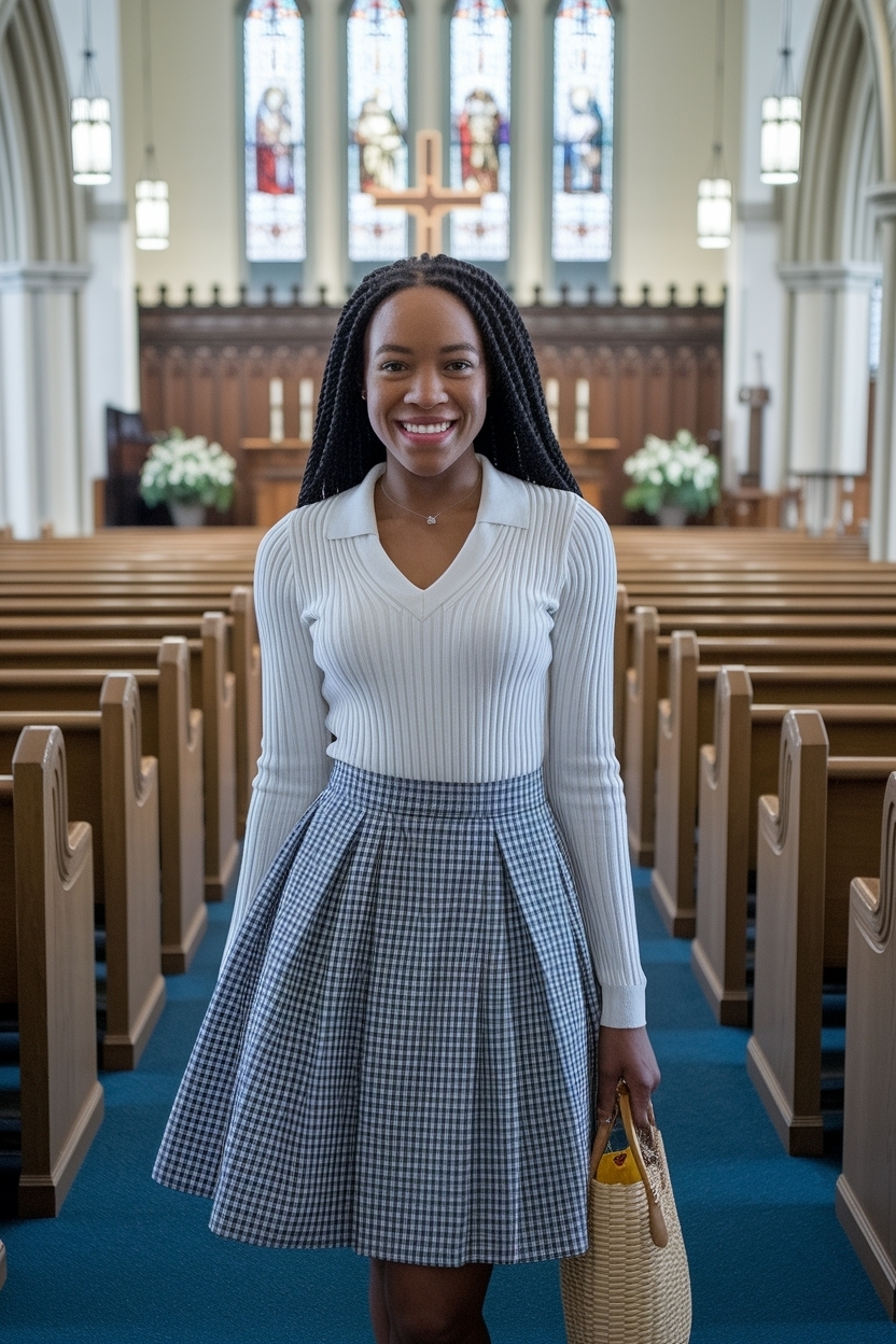 Preppy Church Outfit Black Women: Polished and Classy Looks outfit idea