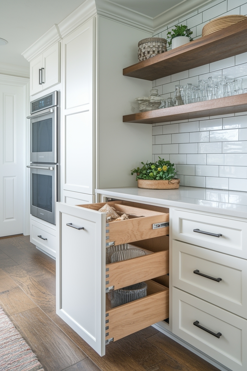 Pull Out Drawers in Cabinets: Maximizing Kitchen Space outfit idea