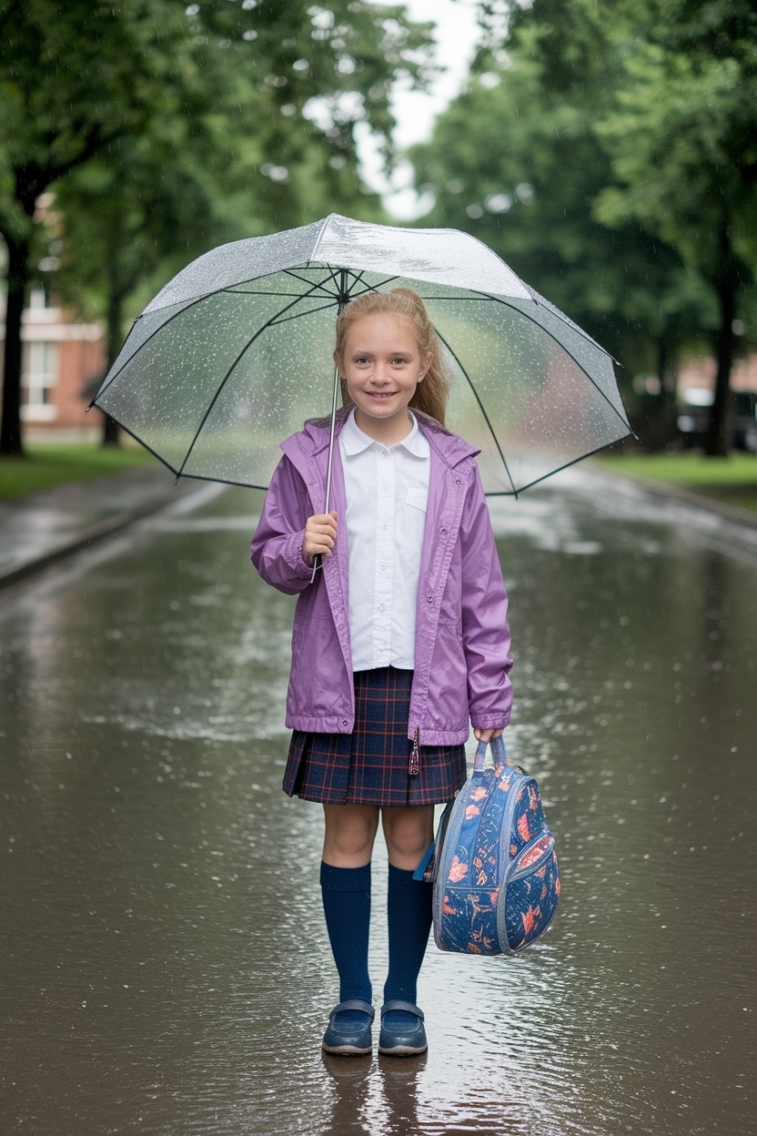Perfect Rainy Day Outfit for School Looks to Embrace outfit idea