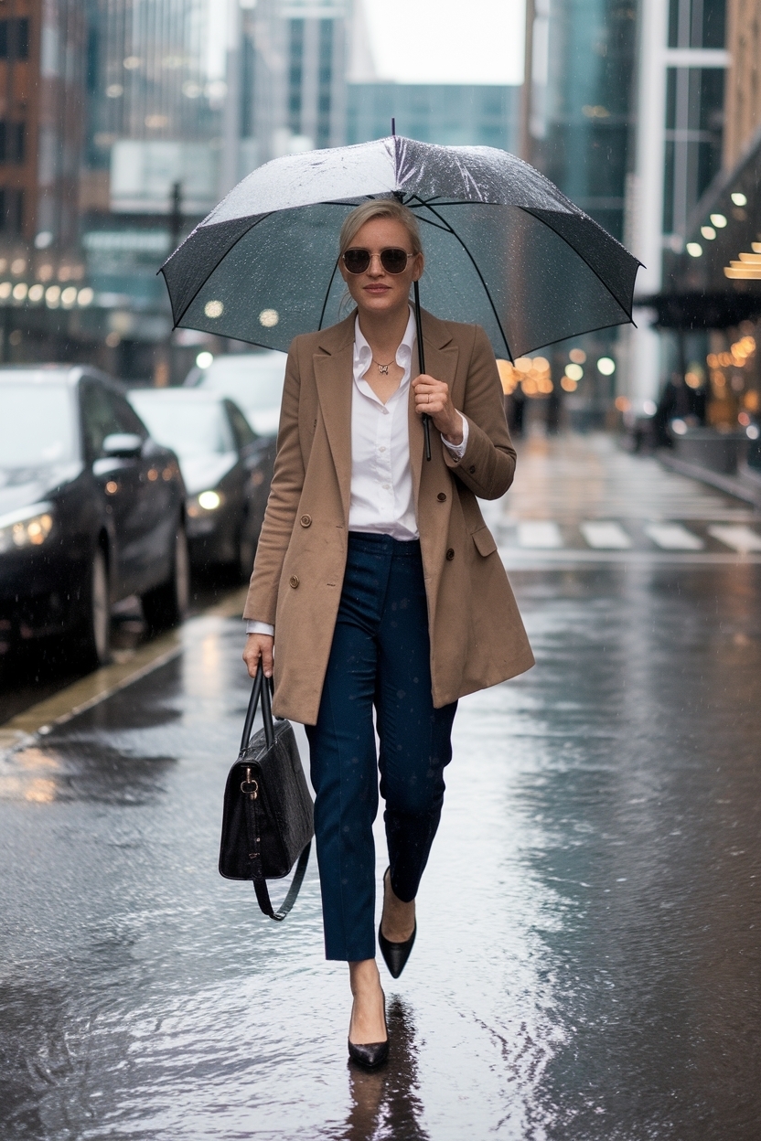 Rainy Day Work Outfit Professional: Stay Chic in the Storm outfit idea