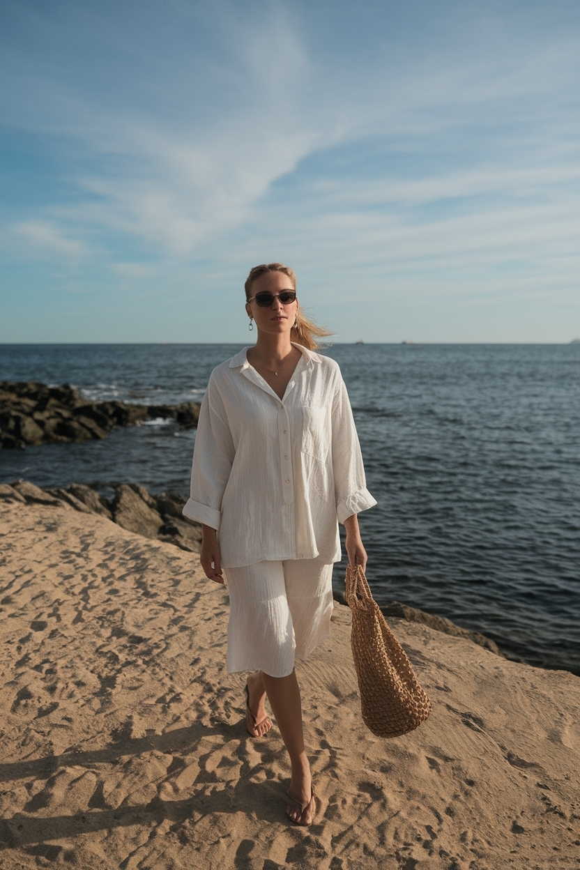 Relaxed Beachwear Looks: Perfect for Your Next Getaway outfit idea