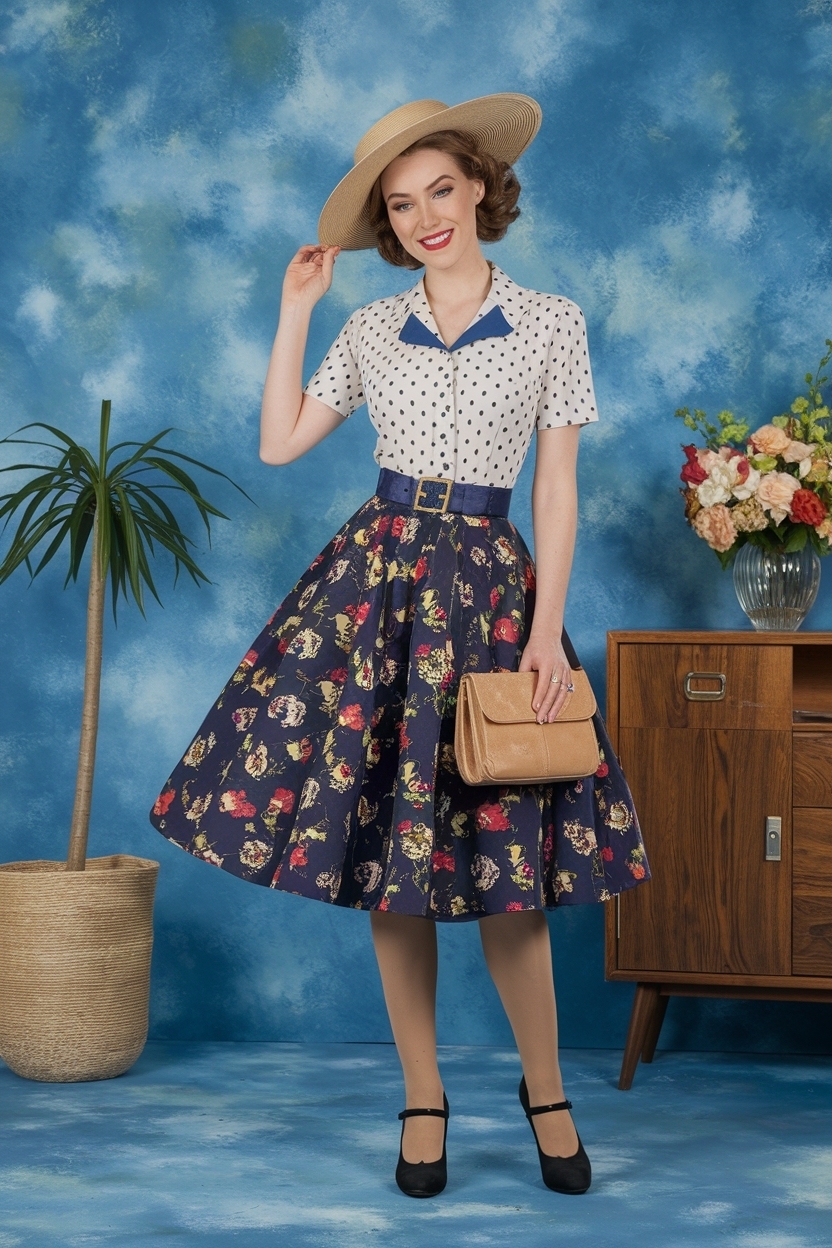 Retro Style Outfits Vintage Fashion: Timeless Trends to Follow outfit idea
