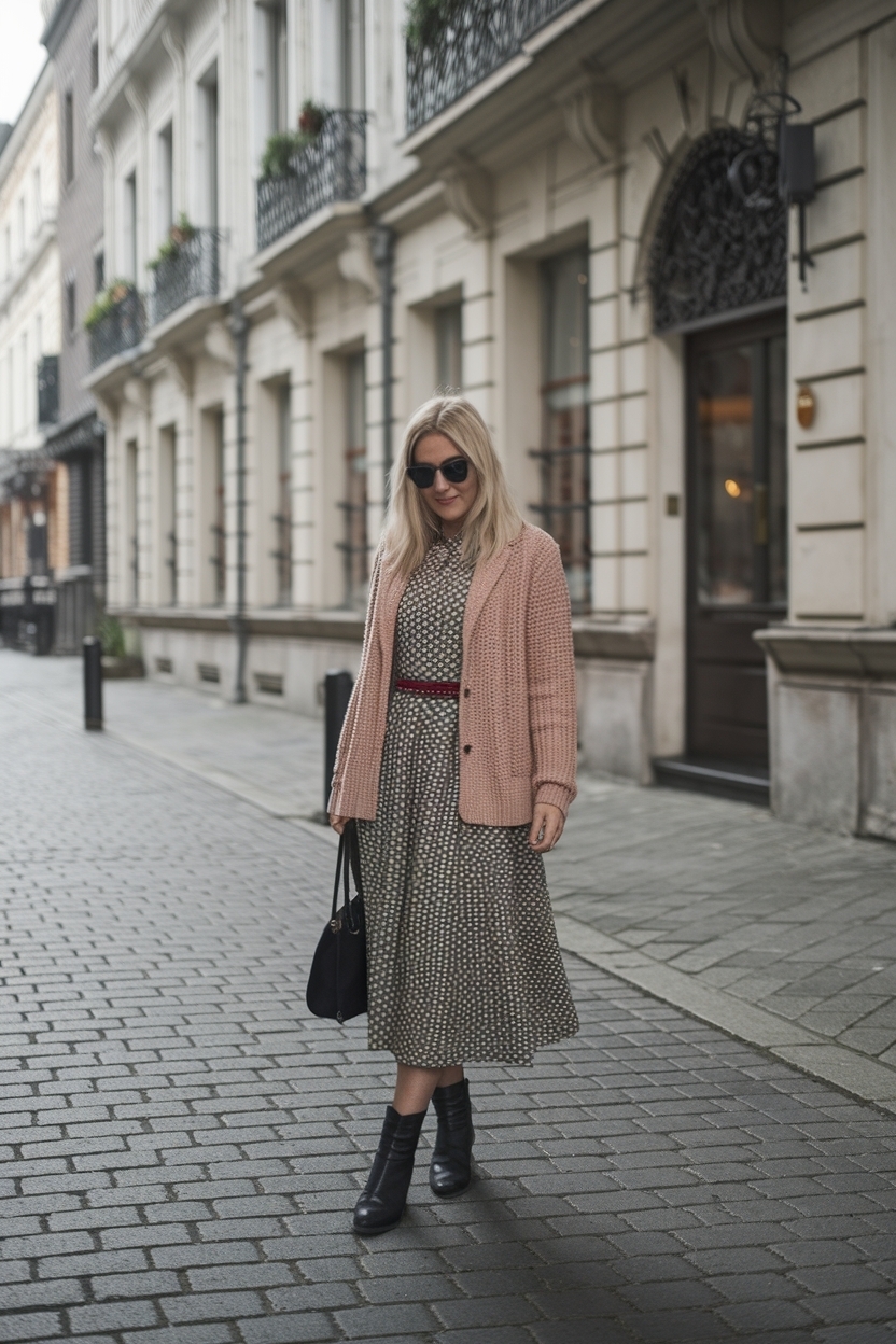 Robe Avec Pull Par Dessus: Chic Layering for Comfort outfit idea