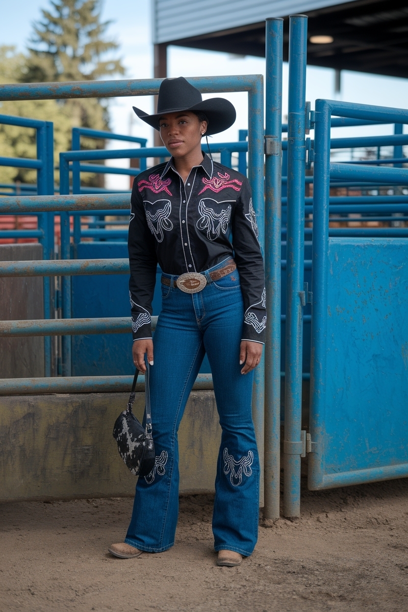 Rodeo Outfits for Black Women Baddie: Country Chic Vibes outfit idea