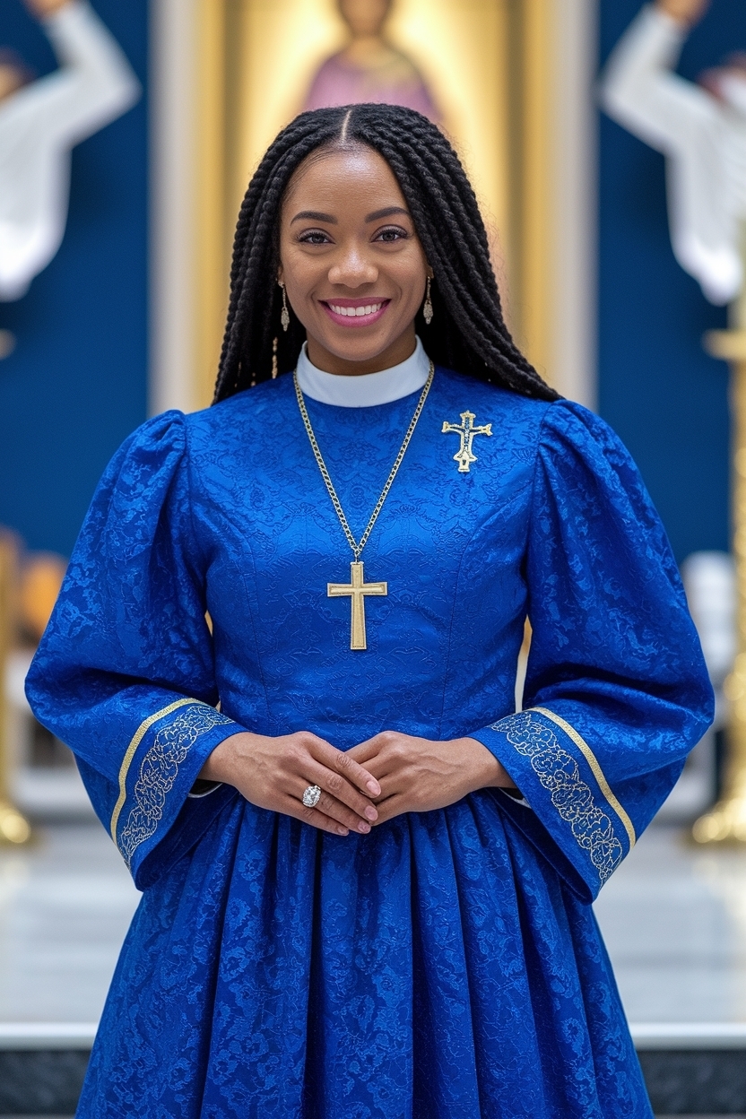 Royal Blue Church Outfit Black Women: Dazzling Blue Choices outfit idea