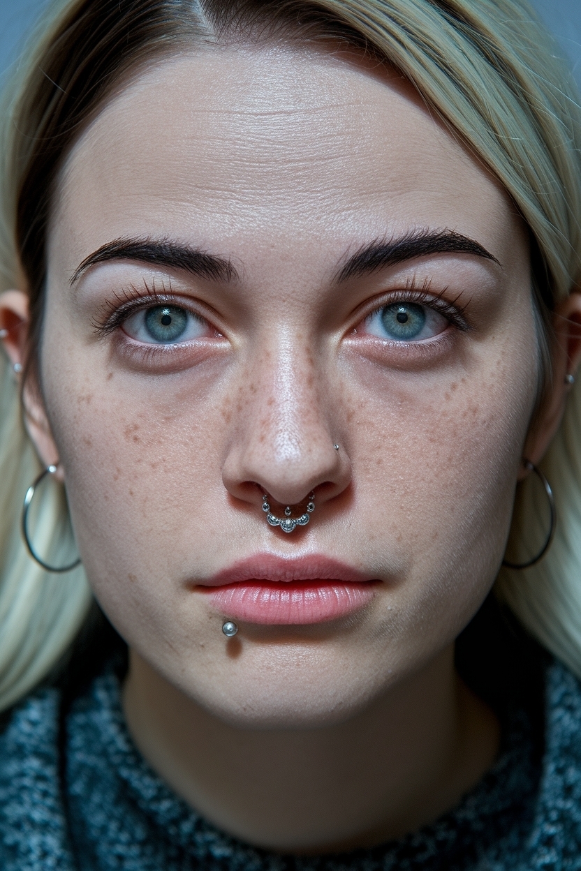 Septum and Nose Piercing Together: Styling Your Look outfit idea
