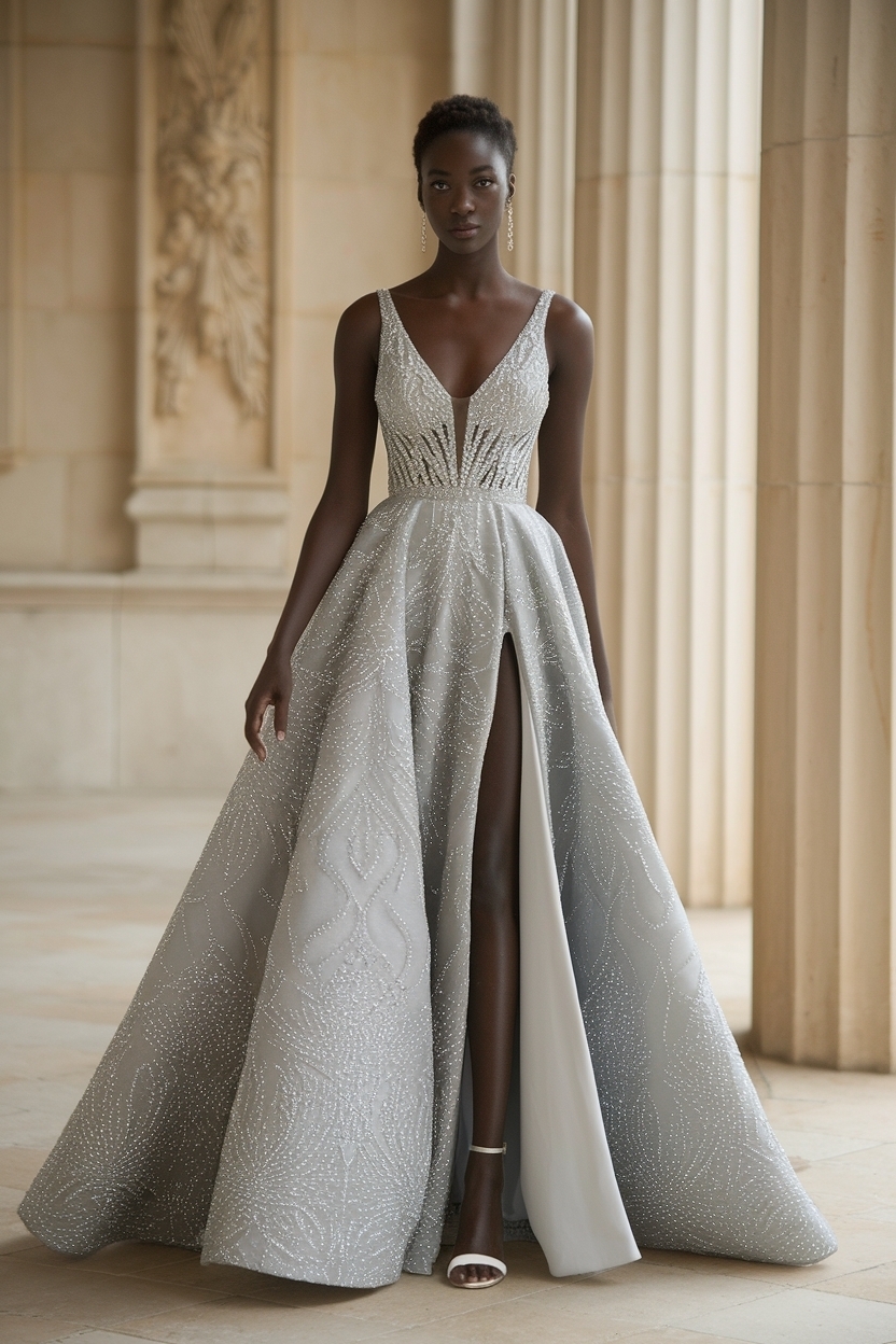 Silver Prom Dresses for Black Women: Stunning Choices outfit idea