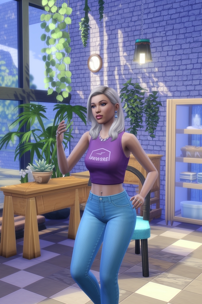 Sims 4 Belly Button Piercing CC: Customization Guide outfit idea