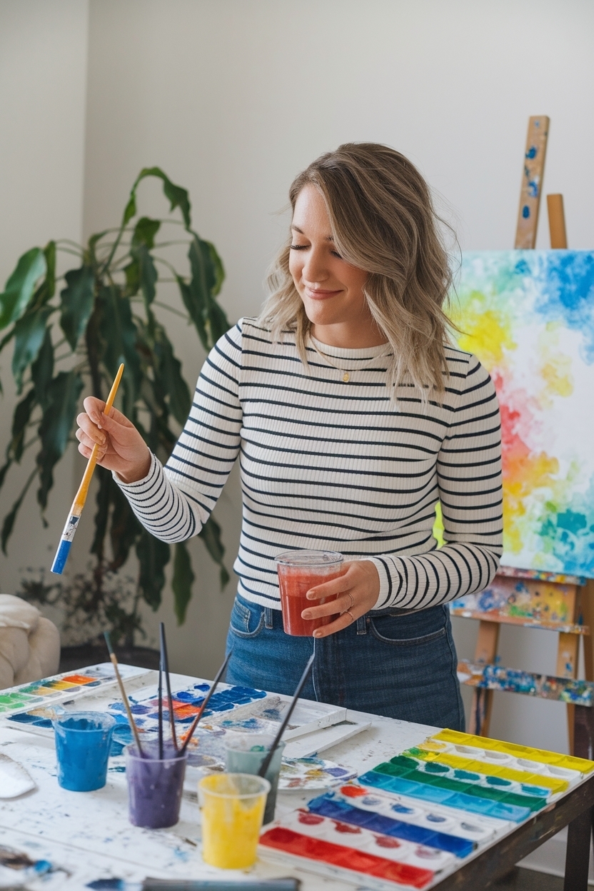 Sip and Paint Outfit Ideas for a Fun Night Out outfit idea