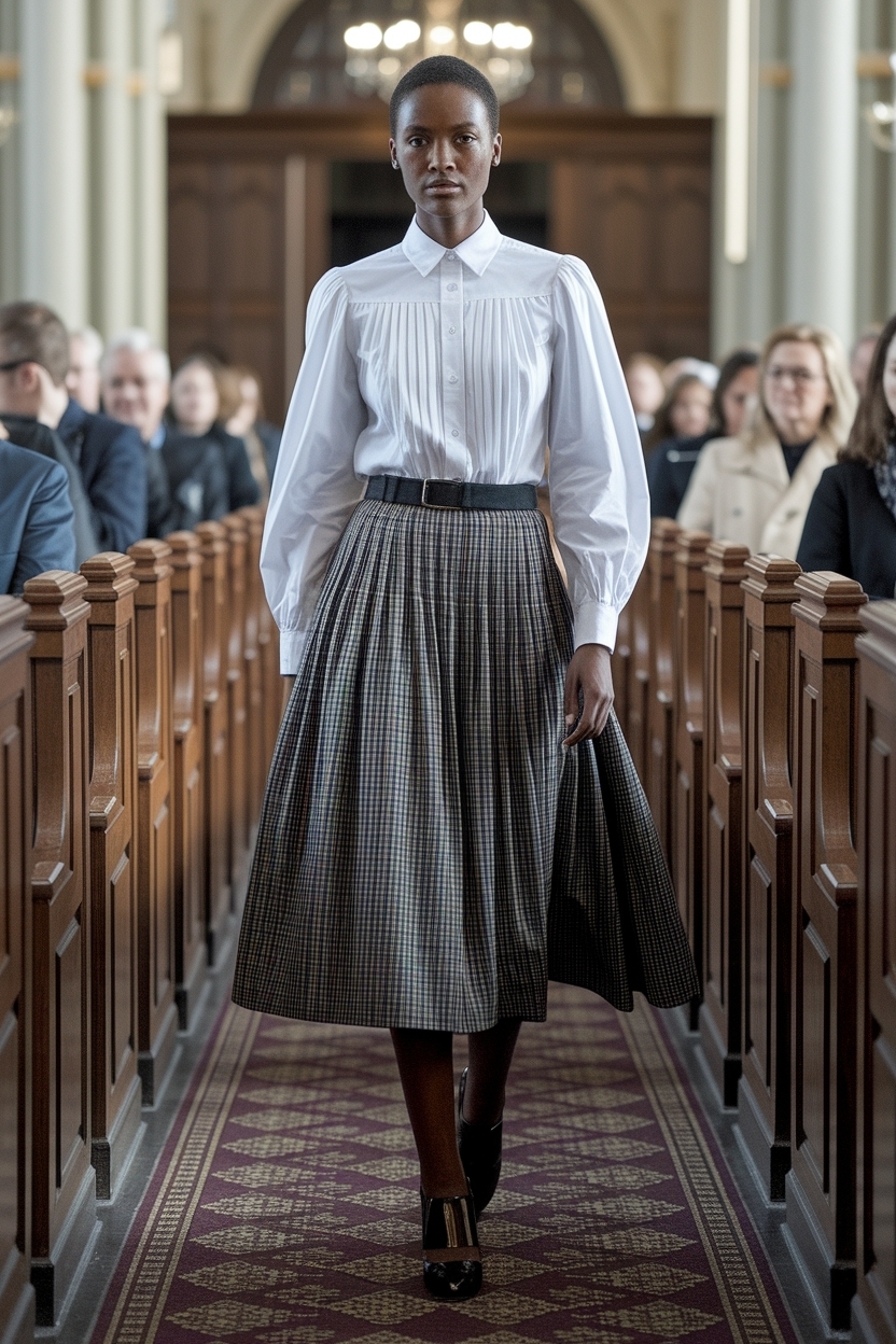 Skirt Church Outfit Black Women: Feminine and Graceful Styles outfit idea