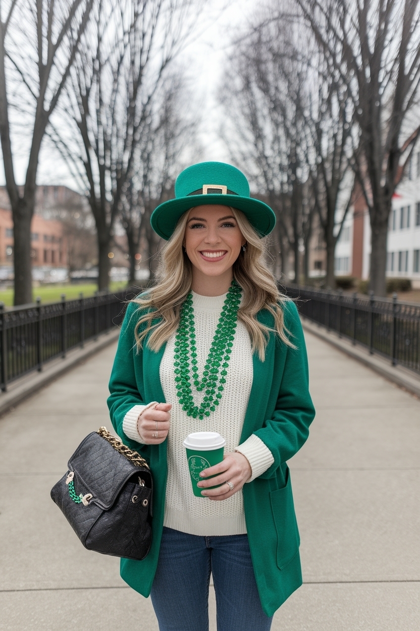 St Patricks Day Outfits College: Green Looks for Festive Fun outfit idea