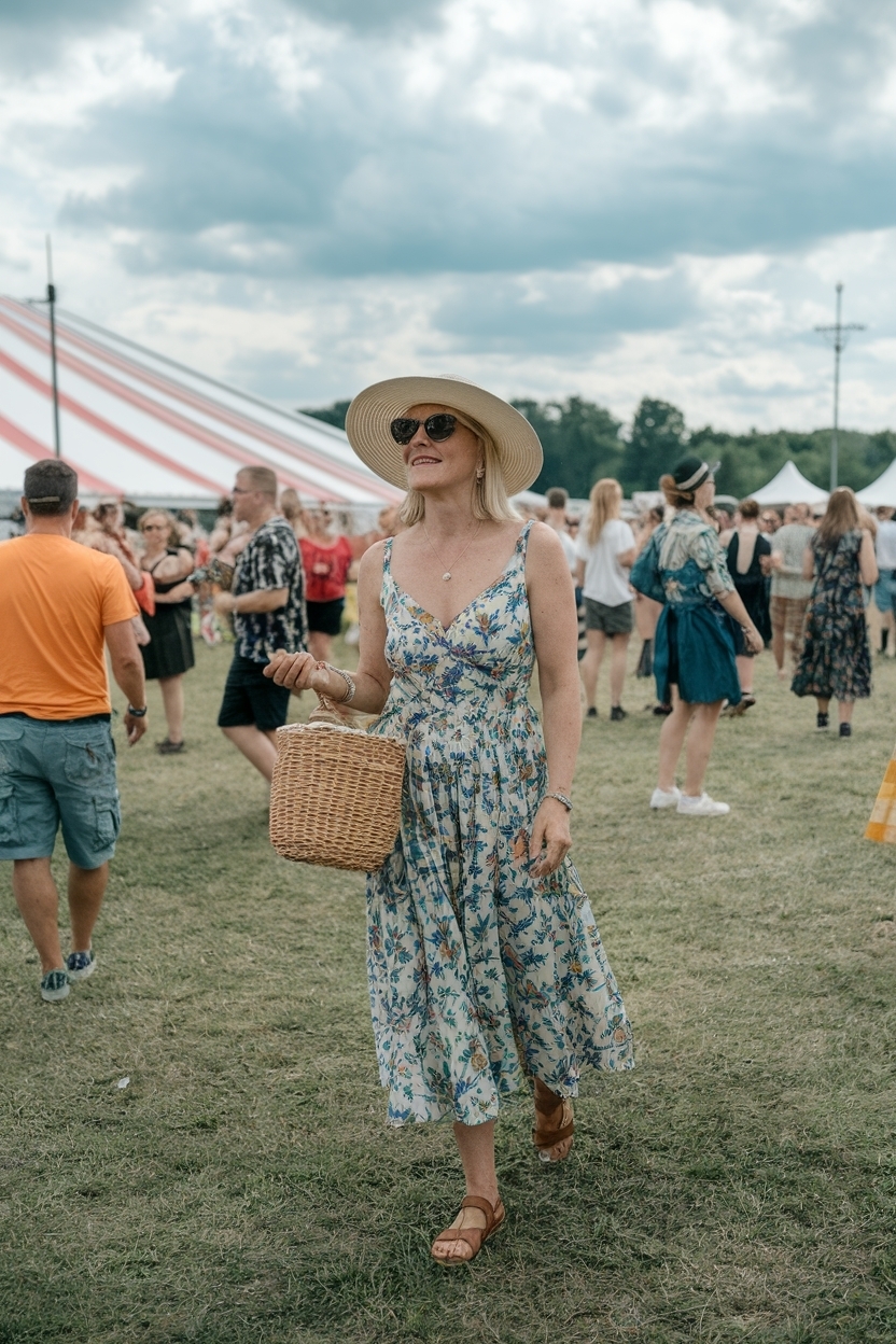 Summer Festival Outfit Women Over 40: Vibrant Choices outfit idea