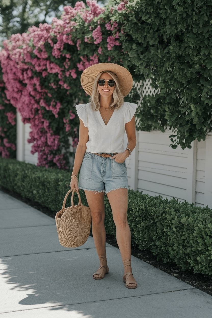 Summer Outfits Women Over 30 Casual Shorts to Wear outfit idea