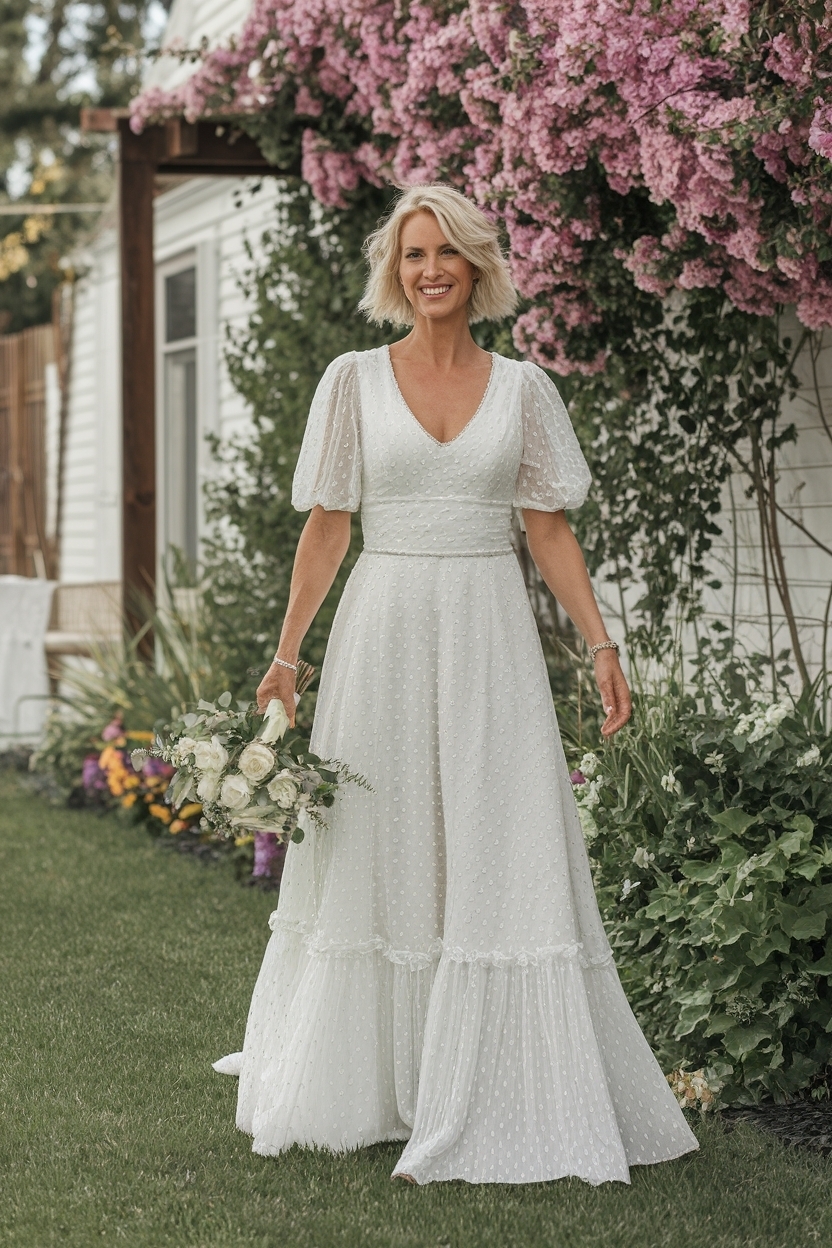 Summer Wedding Dresses for Women Over 50: Timeless Looks outfit idea