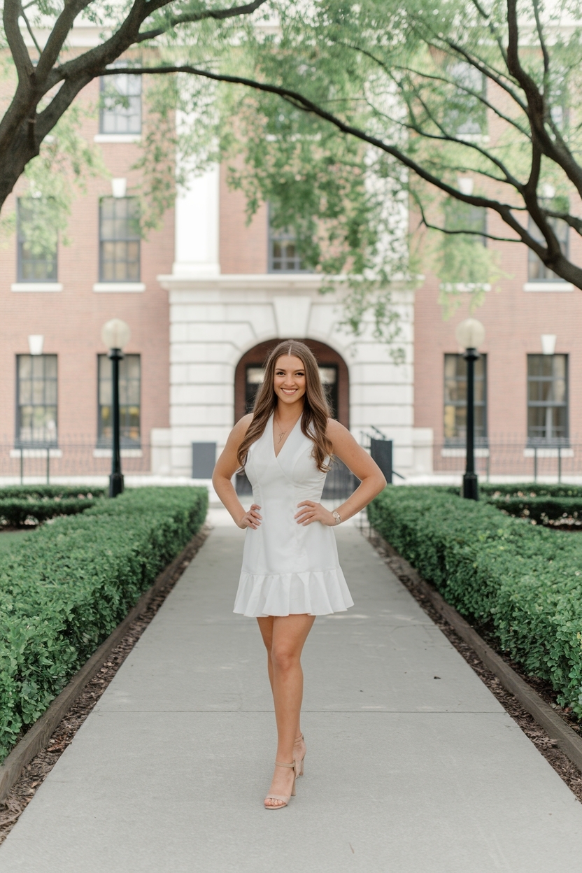 White Graduation Dress High School: Timeless and Classic outfit idea