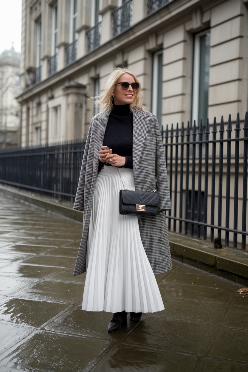 White Long Skirt Outfit Winter: Versatile Fashion Inspirations outfit idea