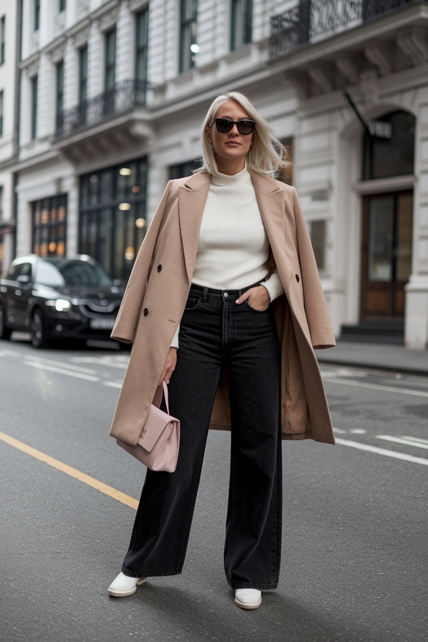 Wide Leg Black Jeans Outfit: Trendy and Comfortable outfit idea