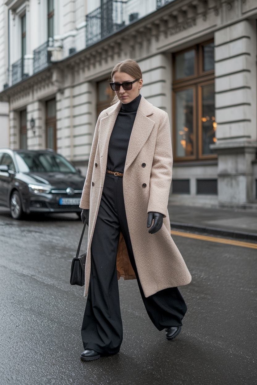 Wide Leg Pants Outfit Winter: Stay Warm and Stylish outfit idea