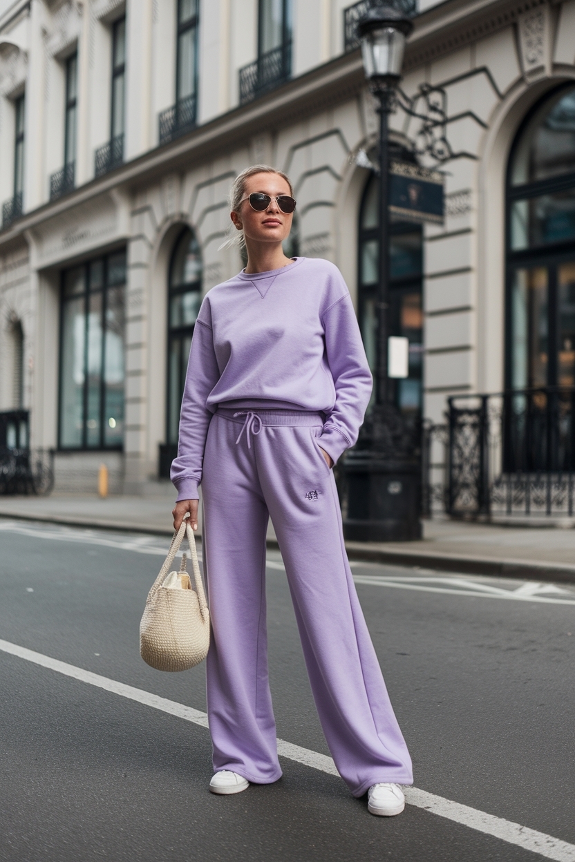 Casual Vibes: Wide Leg Sweatpants Outfit Ideas outfit idea