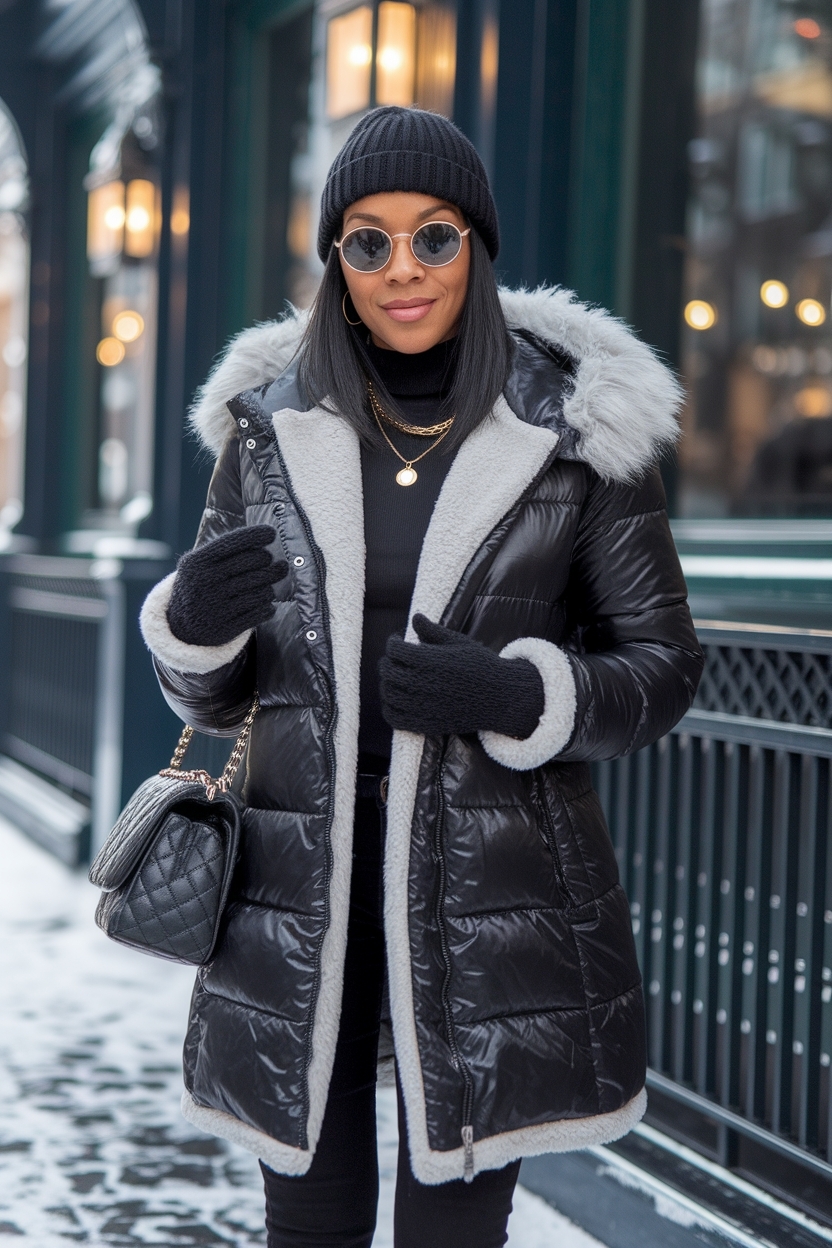 Winter Club Outfit Black Women: Night Out in Denim outfit idea