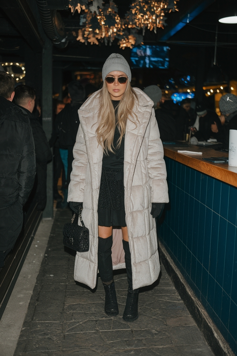 Winter Going Out Outfit Night Club: Fashionable Layers outfit idea