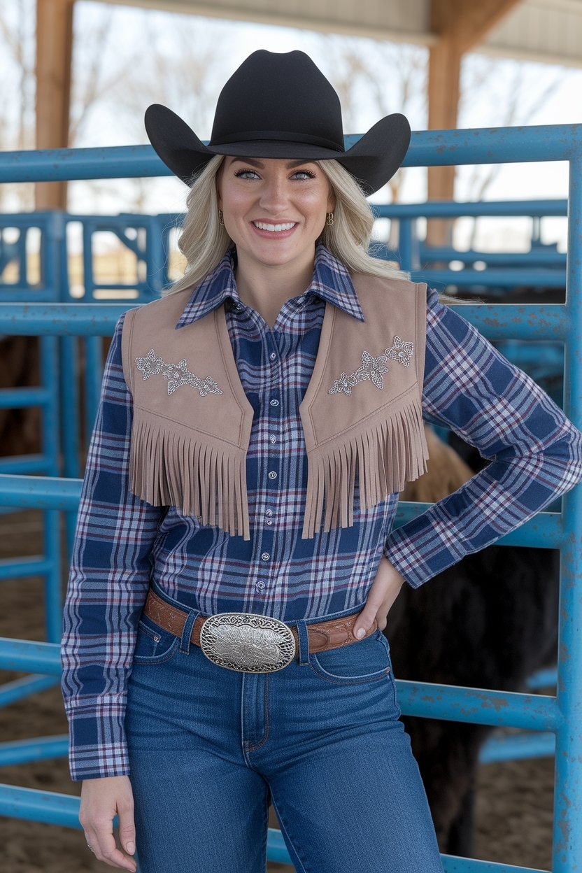 Winter Rodeo Outfits for Women: Ready for the Ranch outfit idea