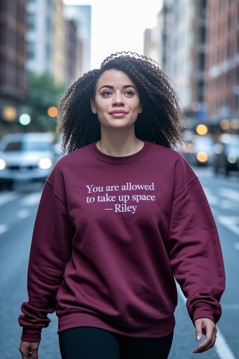 You Are Allowed to Take Up Space Riley O: Embrace Yourself outfit idea