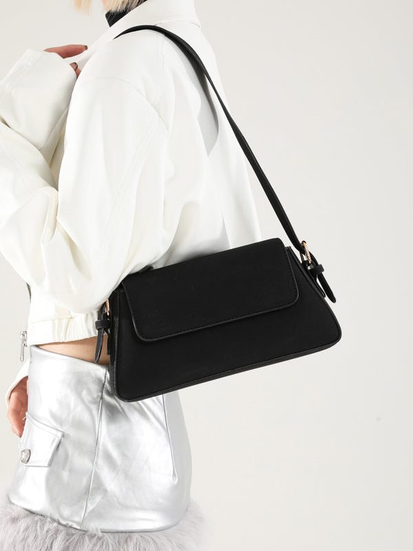 2025 New Autumn And Winter Stylish Purple Suede Hobo Bag