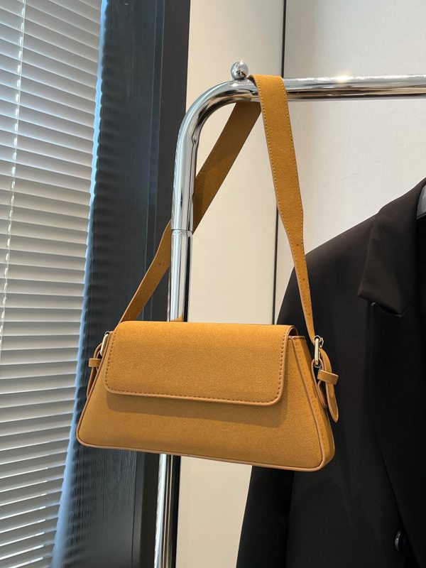 2025 New Autumn And Winter Stylish Purple Suede Hobo Bag