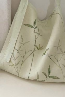 2025 New Bamboo Leaf National Style Canvas Shoulder Crossbody Bag