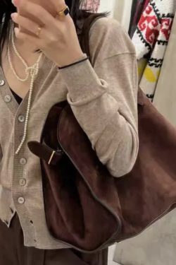 2025 New Brown Large Capacity Capacity Handbag