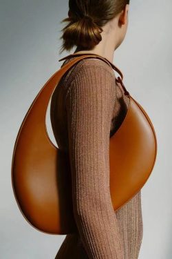 2025 New Brown Versatile Oval Large Capacity Shoulder Bag