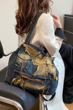 2025 New Casual Denim Large Capacity Shoulder Bag