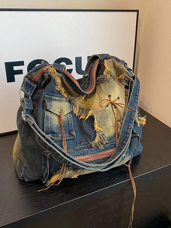 2025 New Casual Denim Large Capacity Shoulder Bag