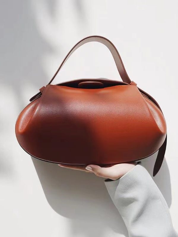 2025 New Casual Versatile Wine Red Tote Handbag