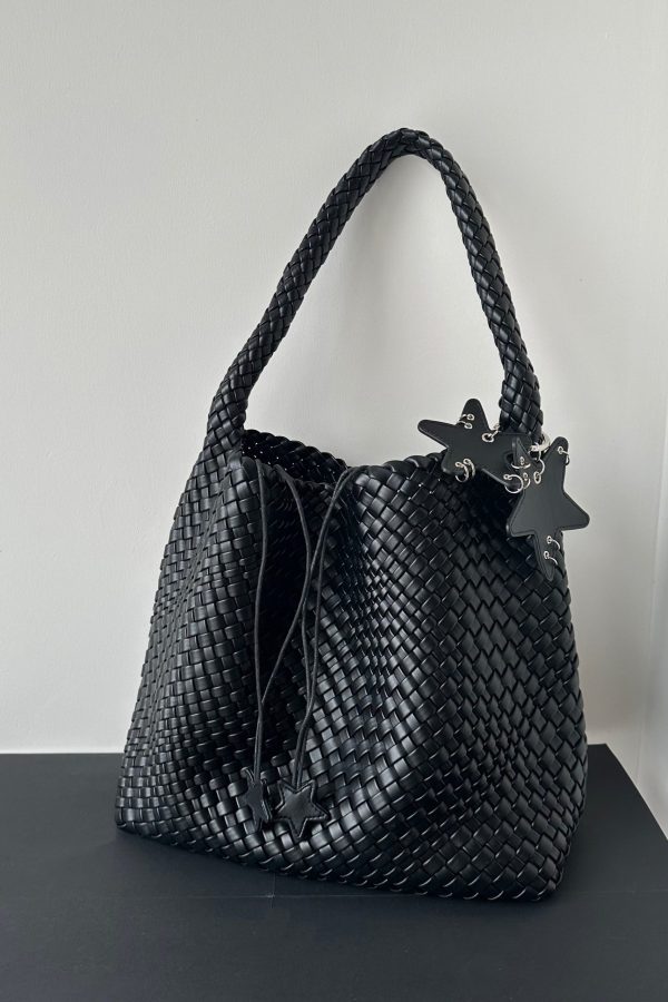 2025 New Champagne Faux Leather Large Capacity Bucket Bag