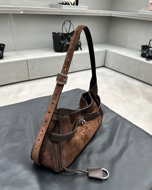 2025 New Coffee Durable Suede Shoulder Bag