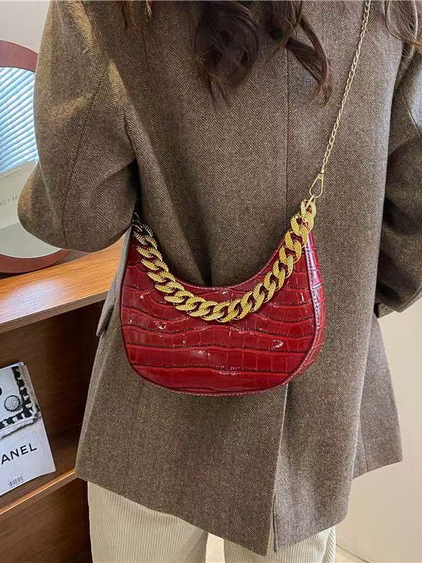 2025 New Fashionable Green Chain Shoulder Crossbody Bag