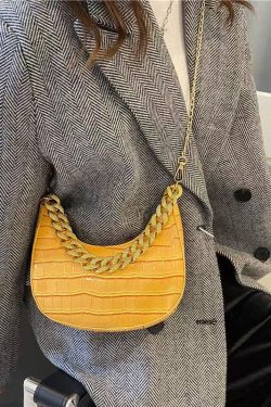 2025 New Fashionable Green Chain Shoulder Crossbody Bag